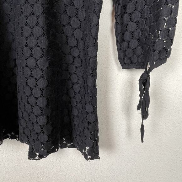 Solitaire Black Lace Top Size S Whimsigoth Y2K Witchy Square‎ Neck - Picture 3 of 8